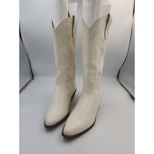 Madden Girl Rangle Cowboy‎ Boots 7.5 White/Cream
